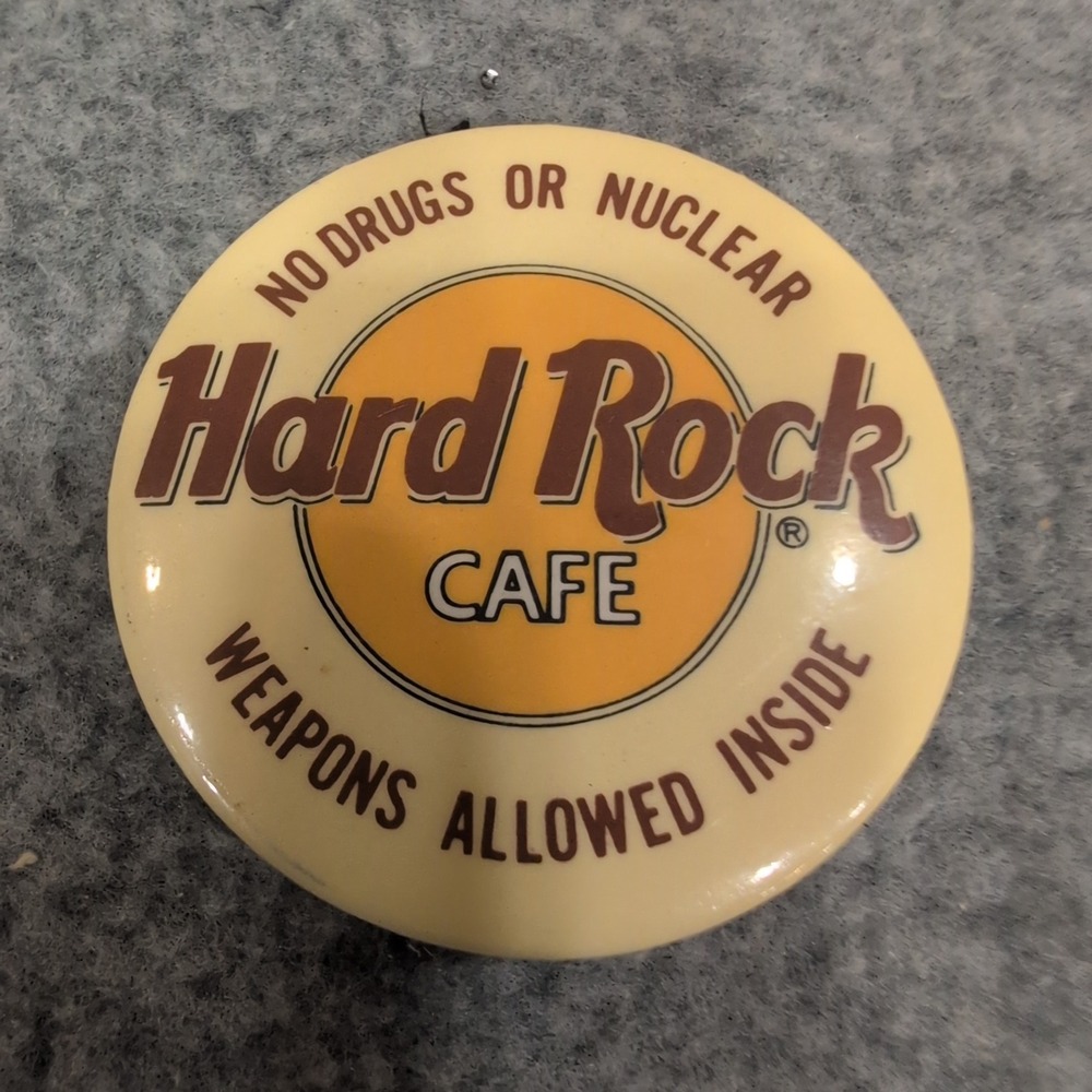 Hard Rock Cafe Collectible Pin No Drugs Nuclear Weapons Allowed Inside Souvenir - Picture 1 of 2